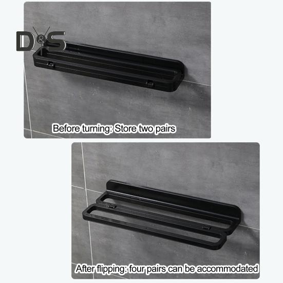 Подставка для тапочек настенный органайзер складная конструкция простая установка ванная комната многоцелевой держатель для хранения тапочек