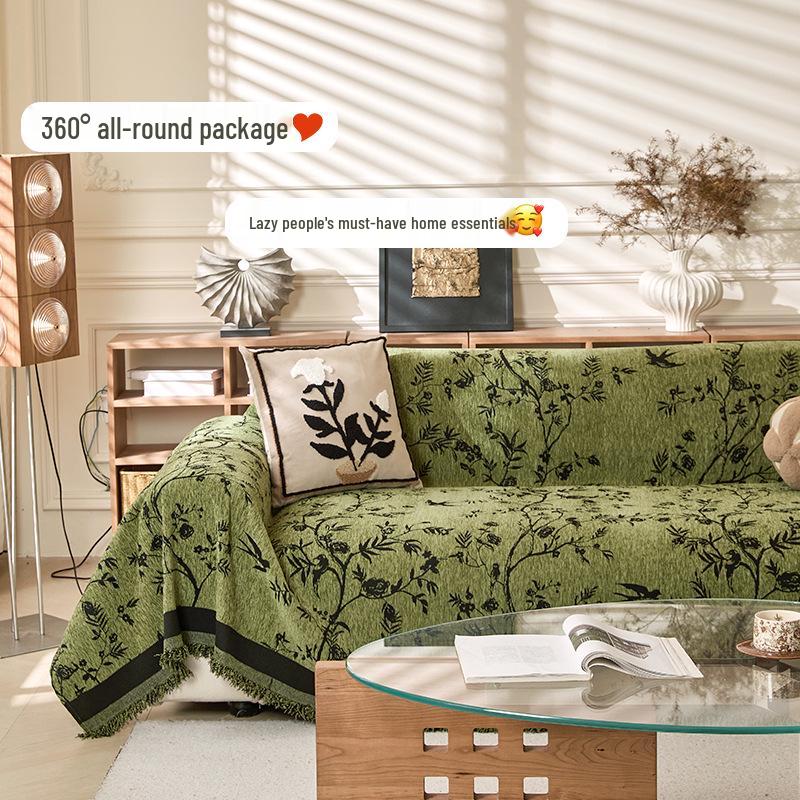 Французский Ретро Чехол на диван из шенилла - Универсальная защита от царапин кошек для четырех сезонов