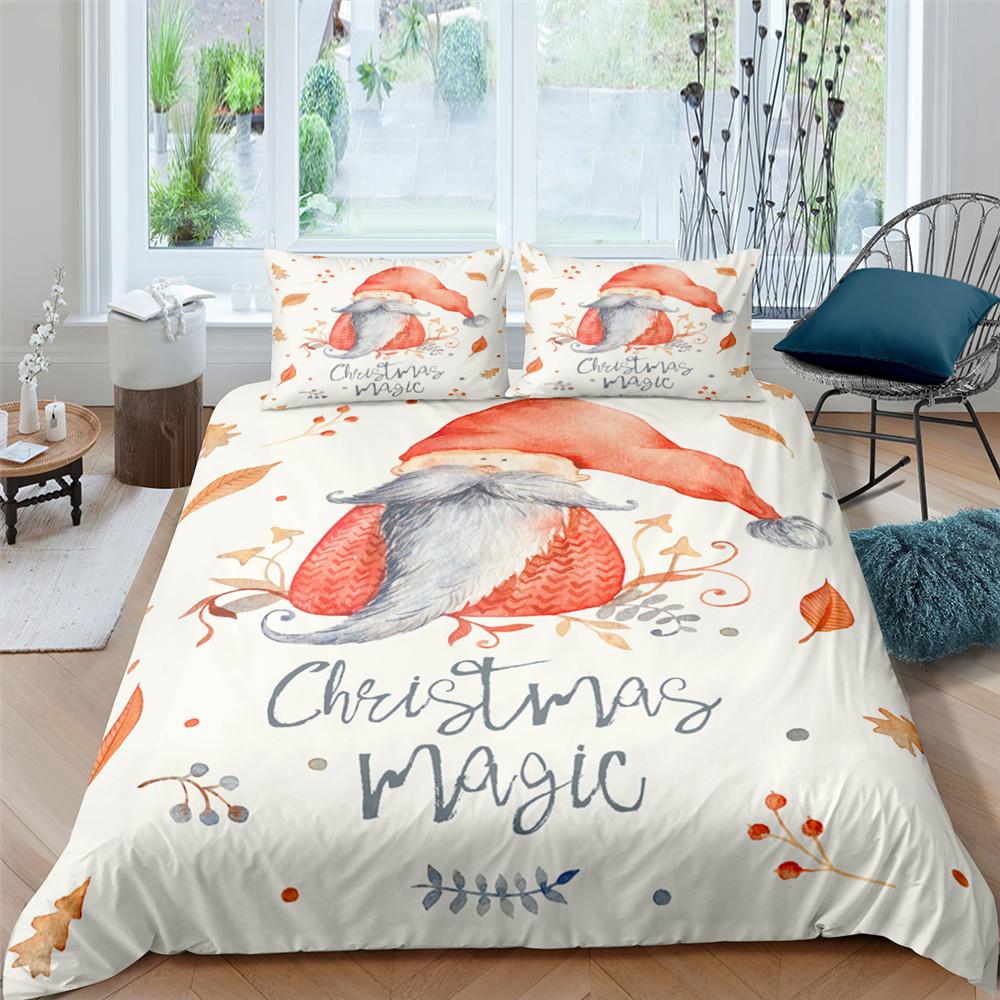 С Рождеством Постельное белье Комплект Кинг Квин Фулл Твин Размер Детский Мультяшный Пододеяльник Снежный Чехол для Одеяла 2/3шт Полиэстер Чехол для Одеяла