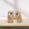 2 Pieces Owl Statue Desktop Decoration Realistic Decorative Figurine Animal Sculpture for Bedroom