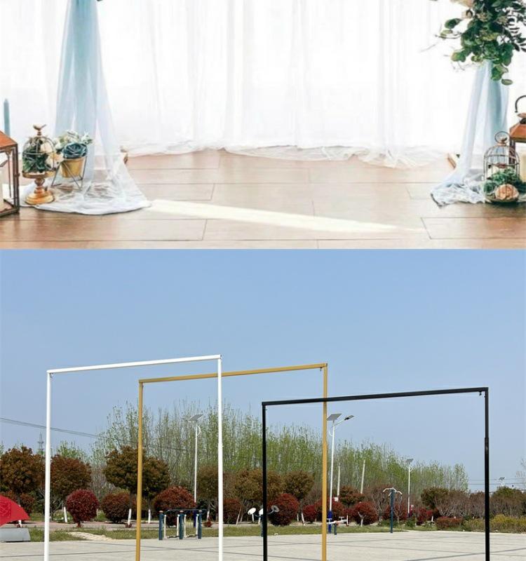 Golden Telescopic Wedding Arch Frame and Decor