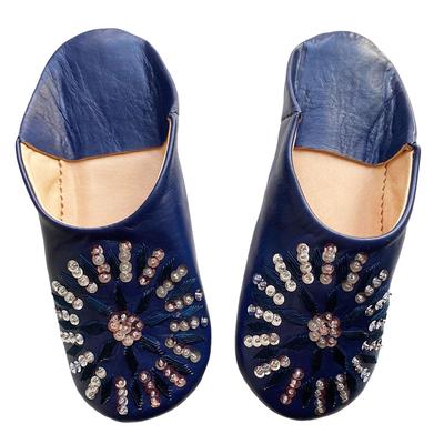 Сумка-бабуш с пайетками Сумеречно-синий L [dear Morocco] // // (24,5 см)