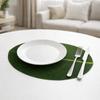 2PCS Realistic Leaf-Shaped Placemat Waterproof Heat Insulation Mat Tableware Mat  Dining Table