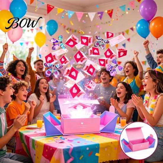 Фото Подарочная Коробка Взрыв для Денег День Святого Валентина Pop-Up Наличные Ручной Держатель DIY Складной Отскакивающий День Рождения Юбилей