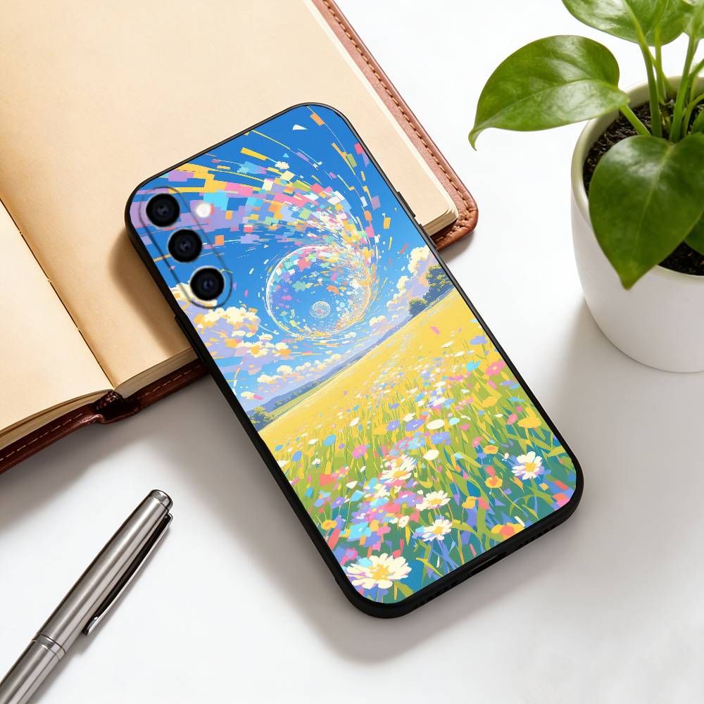 Яркий Чехол для телефона Samsung Galaxy A73, A72, A71, A70, A53, A52, A51, Другие Мягкий Черный Чехол
