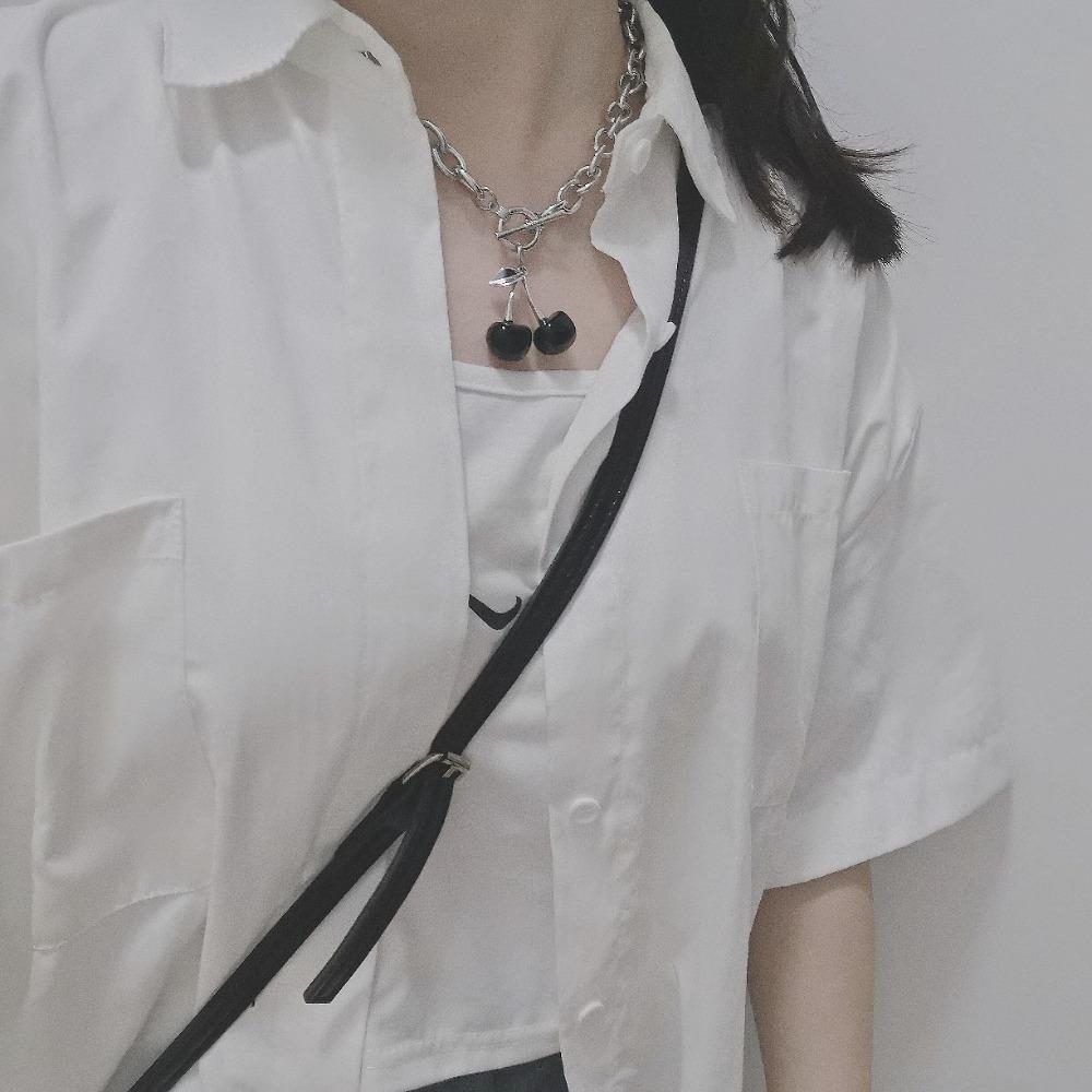 Resin Red Cherry Bracelet Fruit Party Jewelry Versatile Collar Chain Banquet