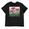 Mouse Among Flowers T-Shirt Customizeds Man Clothes Anime Figures Shirts Men