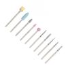 10pcs Nail Drill Bits Set Tungsten Steel Ceramics Professional Less Dust Cuticle Remover Bits