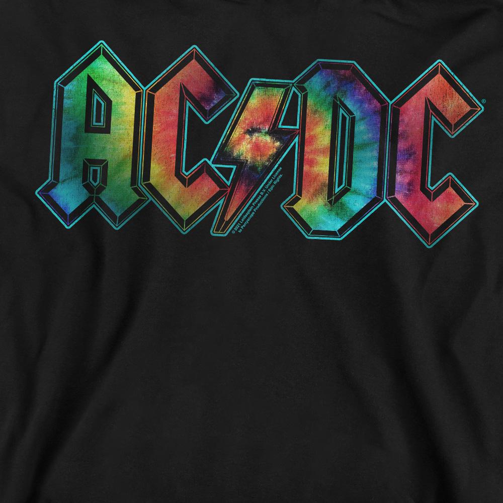AC/DC Unisex Adult Tie Dye Logo Sweatshirt