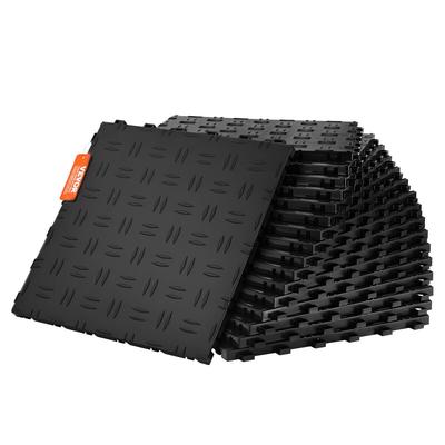 Самозащелкивающиеся плитки для гаража, 12 x 12 x 0,53 дюйма, 50 шт. Плитки для покрытия пола гаража, Нескользящие плитки для пола гаража с двусторонней текстурой, для гаражей,
