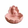 Lotus Shape Trinket Dish Resin Material Desktop Organizer Cat Figurine Holder  Vanity Table Decor