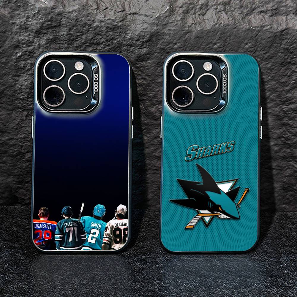 Чехол для телефона Macklin Celebrini San Jose Sharks для iPhone 17,16,15,14,13,12, Pro MAX Черный Матовый Ударопрочный Чехол
