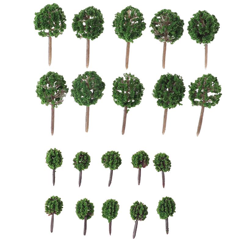 20 Pcs Shrub Vegetation Military Scene Sand Table Landscape Tree Model Deor