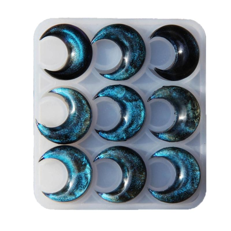 Силиконовая форма для кулона «Луна и полумесяц» Уникальные формы для изготовления ювелирных изделий из хрустальной смолы для энтузиастов