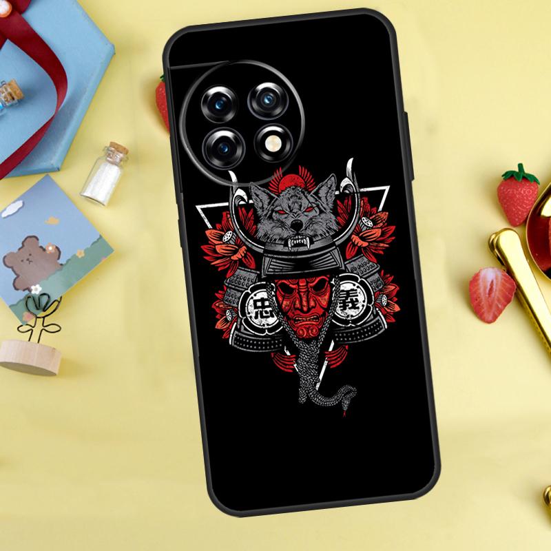 Samurai Japan Art Cover For OnePlus 13R 13 12 12R 11 10 Pro 8T 10T OnePlus Nord 4 CE 2 3 Lite N30 N10 N20 Case