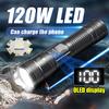 Супер яркий фонарик 120 Вт светодиодный самый мощный фонарь с высоким световым потоком 100000 лм фонарик с возможностью масштабирования перезаряжаемая лампа
