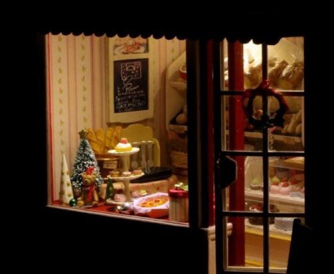 Кукольный домик ручной работы набор миниатюрный европейский дорожный дневник пекарня PT-ETJ03