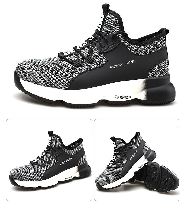 Мужская защитная обувь со стальным носком: Ударопрочные, Устойчивые к проколам, Дышащие, Летняя рабочая обувь