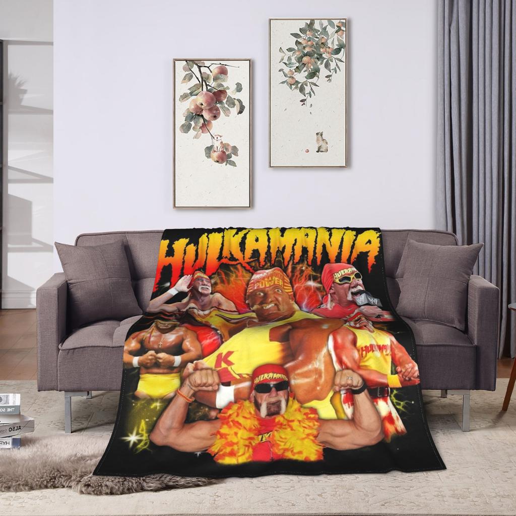 Hulk Hogan Legend Memorial Wrestling Blankets Fleece Winter Multi-function Soft Throw Blanket for Bed Couch Bedspread