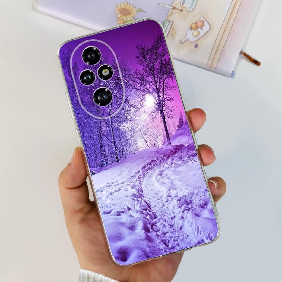 Чехол для Honor 200 Pro ELP-AN00 Милый Кот Расписной Чехол Прозрачный Силиконовый Чехол для Телефона Для Honor 200 Lite Honor200 Pro Мягкий ТПУ Fundas