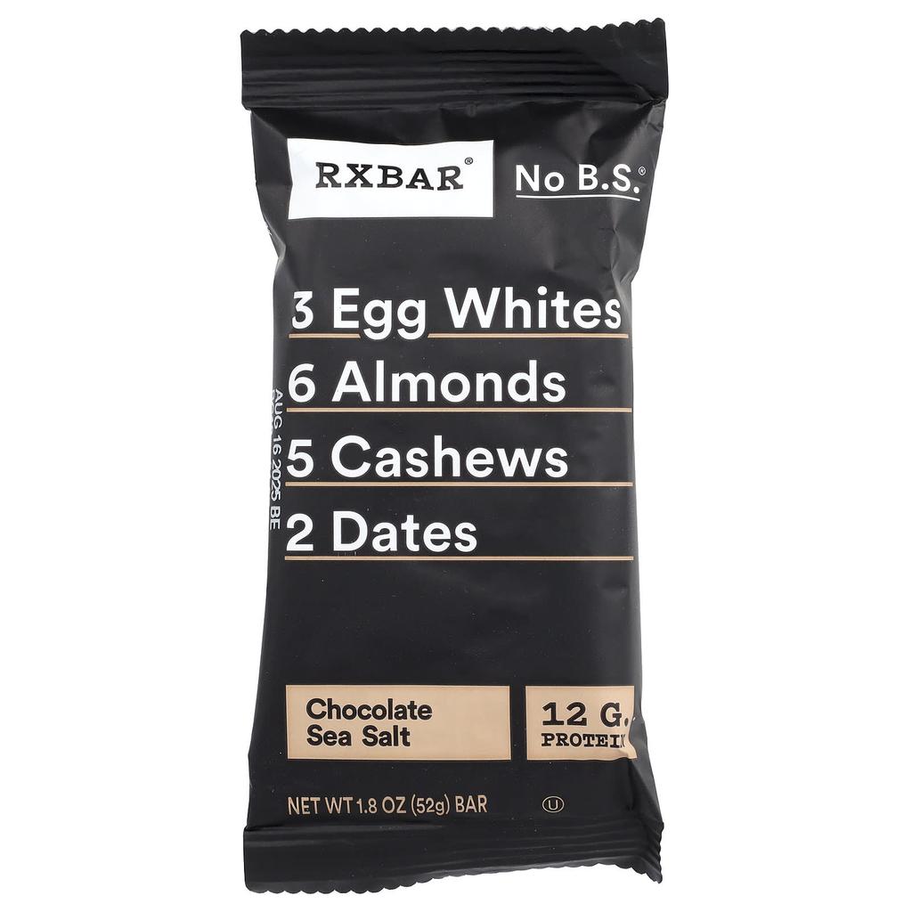 Protein Bar, Chocolate Sea Salt, 12 Pieces, 52G (1.8Oz) Each
