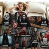 Horror Movie Series Print Flannel Blanket High Quality Warm Comfortable Cover for All Seasons Perfect for Gifts Home Decor