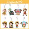 High Quality One Piece Film Red Luffy Zoro Keyring Bag Pendant Double Sided Acrylic Toy Figure Gift