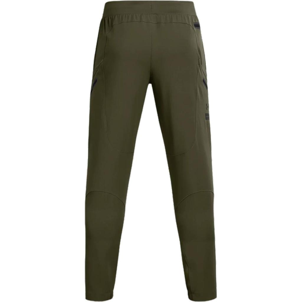Under Armour Unstoppable Cargo Logo Solid Color Outdoor Relaxed Fit Mid Rise Pants Men Bottoms Dark-Green 1352026-391