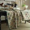 Tablecloth French Retro Green Plant Dining Table Cloth Jacquard Rectangular Tablecloth Hyacinth