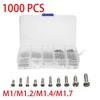 1000Pcs Mini Screw Kit M1 M1.2 M1.4 M1.7 Phillipspan Head Screws