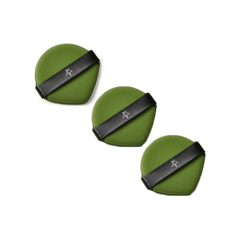 3 шт., пуховка на воздушной подушке, круглая, с каплей воды, двухсторонняя сухая и влажная пудра