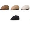 Casual Color Solid Cotton Beret Hat Women Breathable Travel Cap Spring Summer