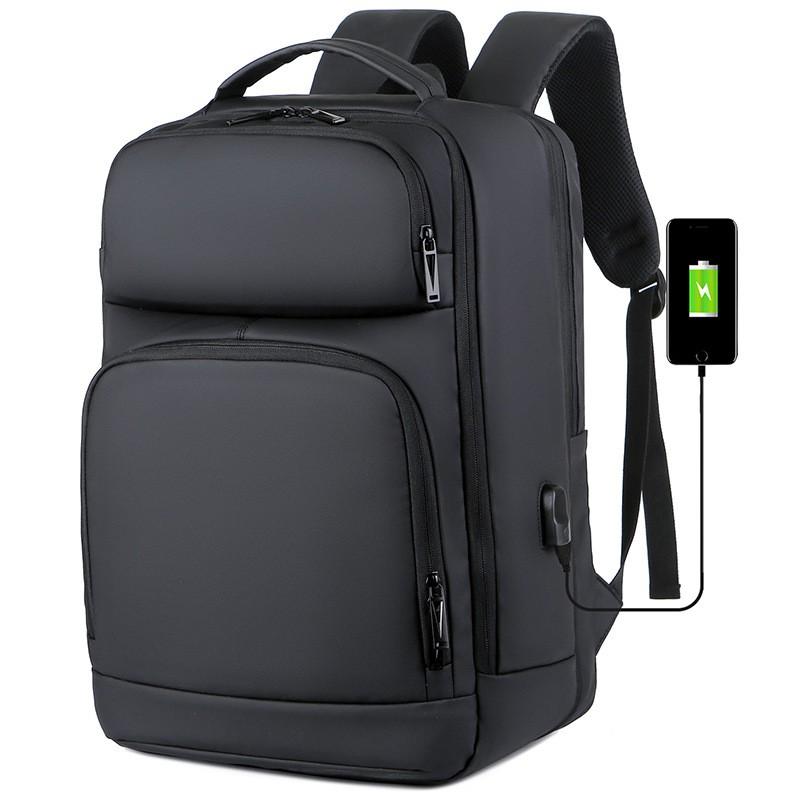 Water-Resistant Oxford Backpack With Padded Back Support 16-inch Laptop Business Travel Bag Men Women