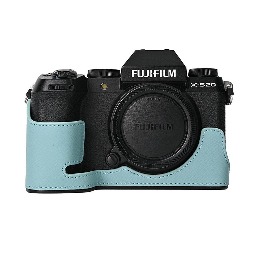 Алюминиевый металлический чехол-полукорпус из натуральной кожи для камеры Fujifilm X-S20 Fuji XS20 с отверстием для аккумулятора, нижняя крышка