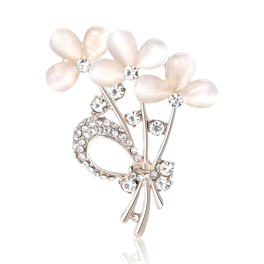 Креативный дизайн сплав опал букет брошь высокого класса темперамент женская одежда брошь орнамент булавка