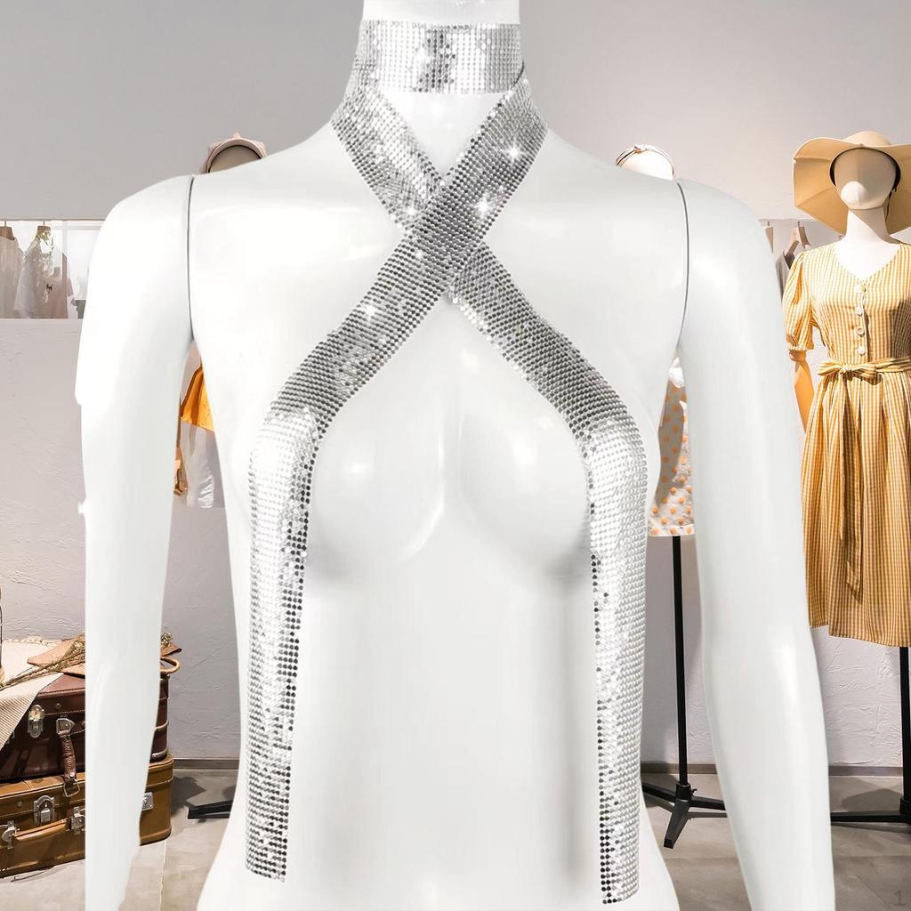 Металлические пайетки Галстук-шарф Вечерняя одежда для плавания Легкий