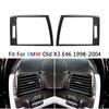 Для BMW 3 серии E46 1998-2004 гг. Внутренняя отделка вентиляционного отверстия из углеродного волокна, наклейка на приборную панель E46, внутренняя отделка