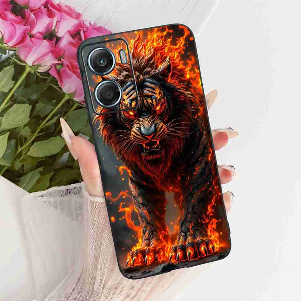 For Motorola Moto G06 4G 6.88" Case Silicone TPU Black Cover For Moto G06 g06 XT2535-1 XT2535-2 Cartoon Dragon Sunset Bumper