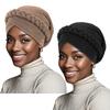 2PCS/LOT Solid Colors Women Bohemian Style Handmade Braid Turban Head Wrap Twist Bandana Head Scarf