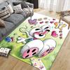 Diddl the Jumping Mouse Flannel Pattern Square Carpet,Area Rug,Carpet Rug for Living Room Bedroom Sofa Playroom Decor,Non-slip Floor Mat