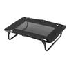 Folding Pet Bed Center Cooling Mesh Steel Frame Elevated Cat Dog Bed for Home and Outdoor Black