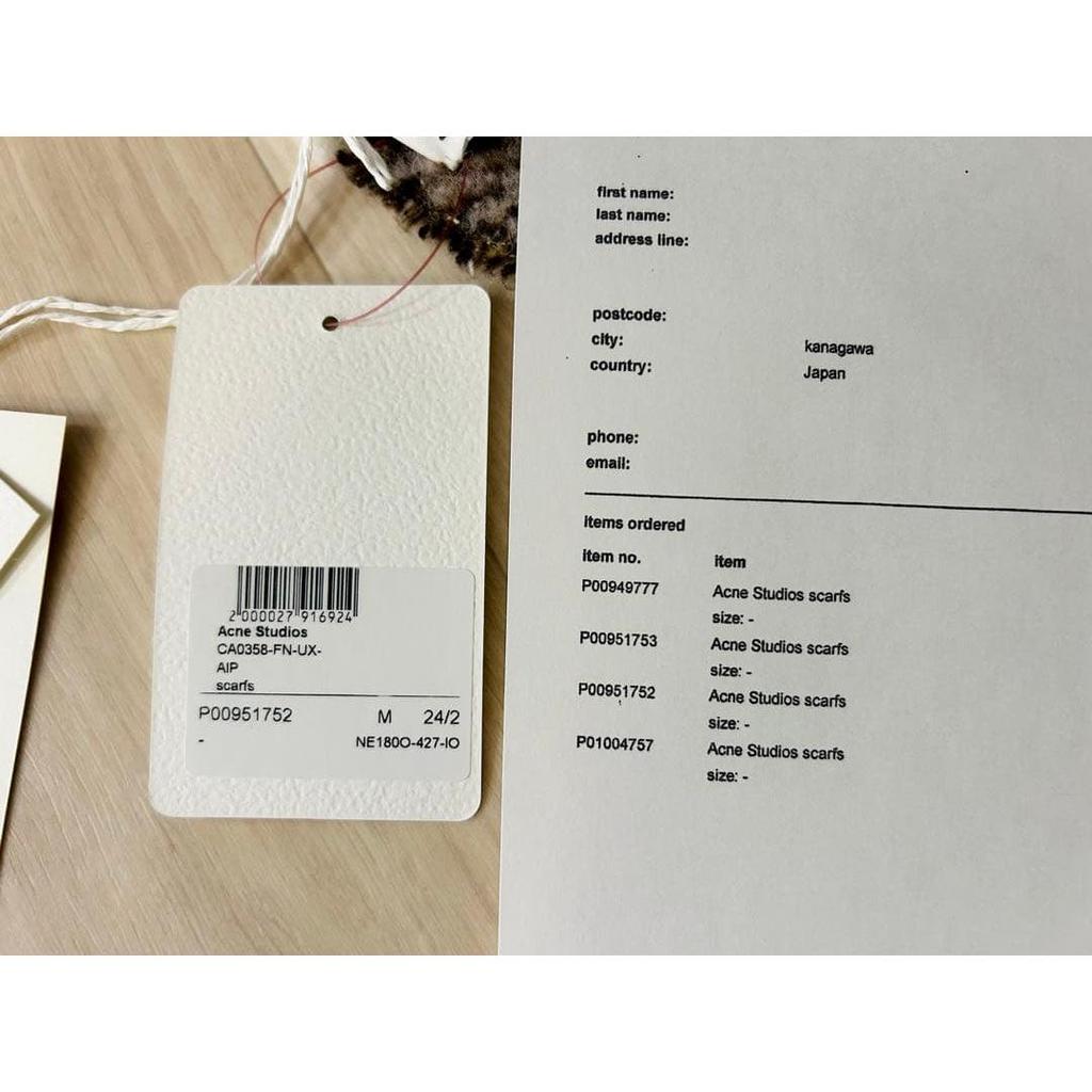 Б/у шарф-снуд ACNE STUDIOS из альпаки КОРИЧНЕВЫЙ