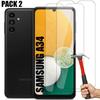 Tempered Glass for Samsung Galaxy A34 - 2 Pieces - Transparent Protective Glass