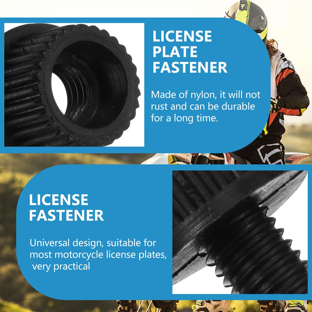 4 Pcs Screws for License Plate Motorcycle Bolts Fastener Motorbike Fastenings Frame