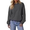 Женские свободные толстовки с длинными рукавами, блузки, повседневные модные однотонные пуловеры, толстовки с капюшоном, топ с карманом