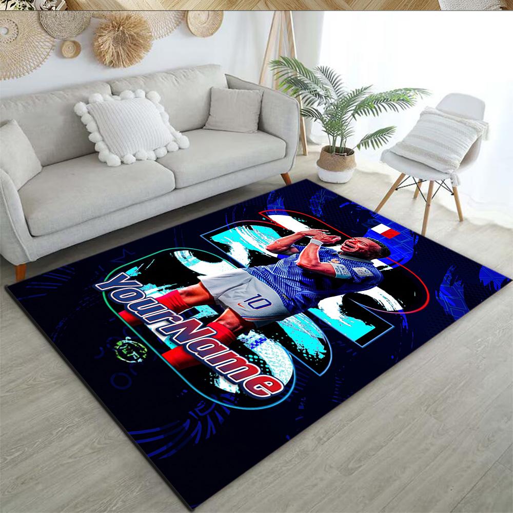 Mbappe 284 Customize Your Name Area Rug Perfect for Study room Hallway Game Room Kitchen Anti-slip Rug Office home decor Gift for Festivals