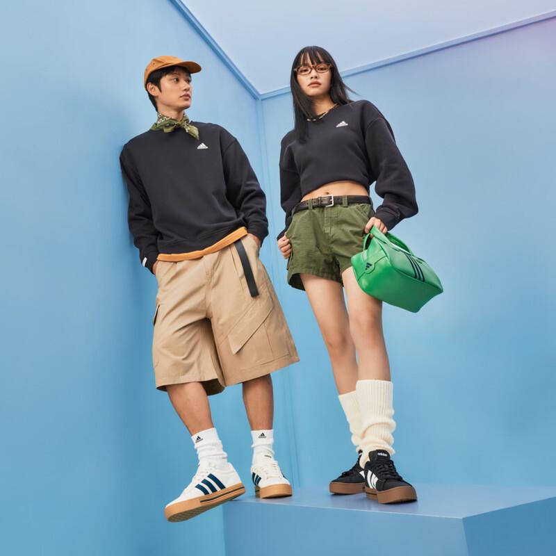 adidas Унисекс флисовая толстовка с круглым вырезом