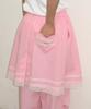 RONRON Lace Point Skirt Layered Jogger Pants Pink