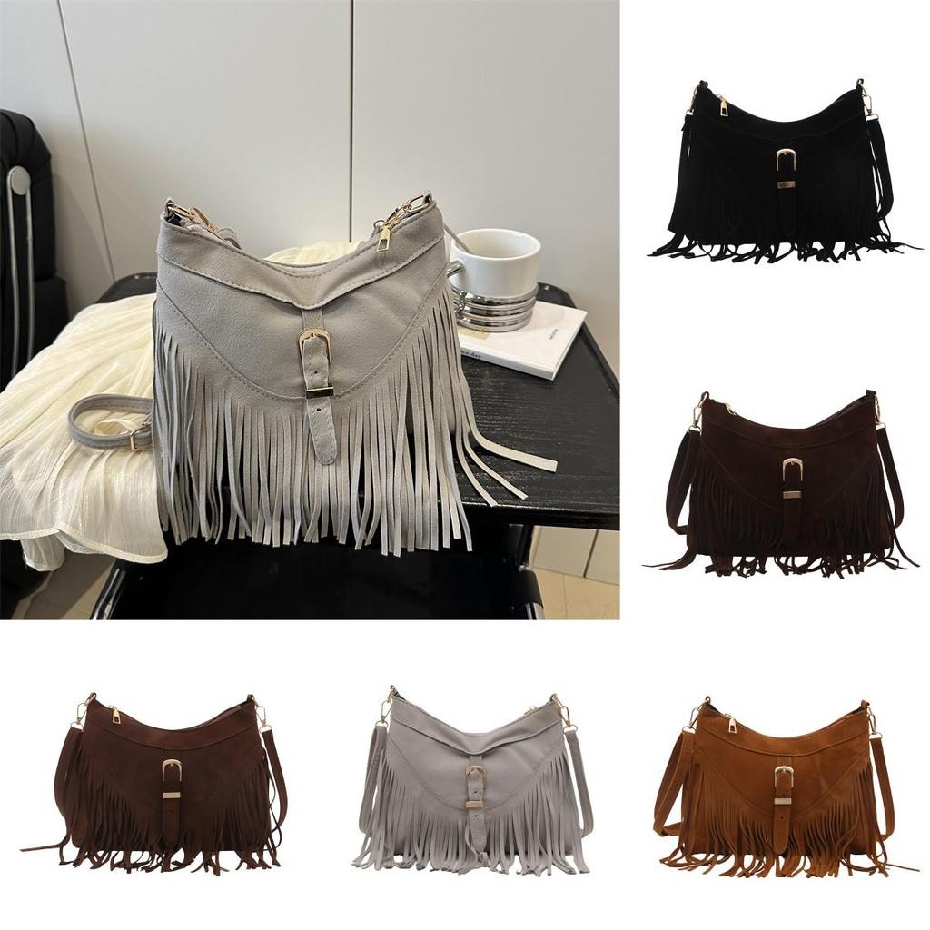 Bohemian Ethnic Fringe Bag For Women Small Shoulder Crossbody Purse