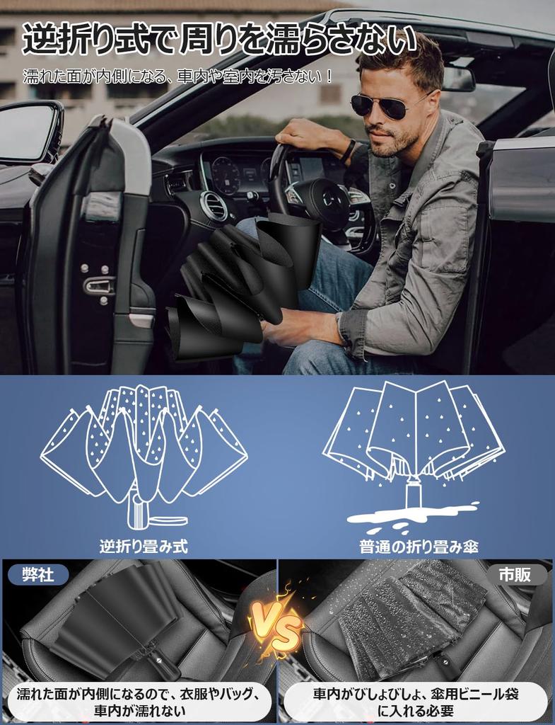 Folding Umbrella Reverse Folding Folding Automatic UV Super Water Extra Large Long Strong Wind Resistant Sturdy Can Be Used In Both Sunny and Rainy